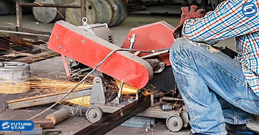 Use of Punching Machine in construction work.